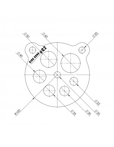 Lot de 4 pochoirs types C1 à C4 pour gong 200V2 - KING GONG