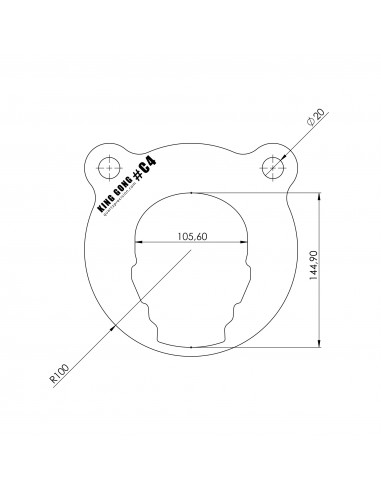 Lot de 4 pochoirs types C1 à C4 pour gong 200V2 - KING GONG