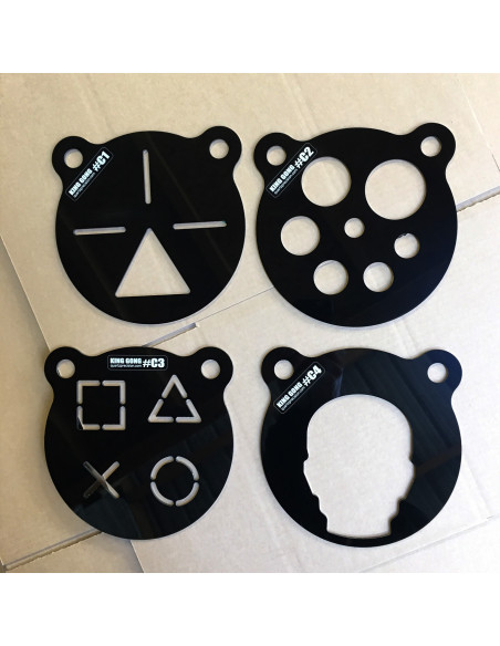 Set of 4 stencils types C1 to C4 for gong 200V2 - KING GONG