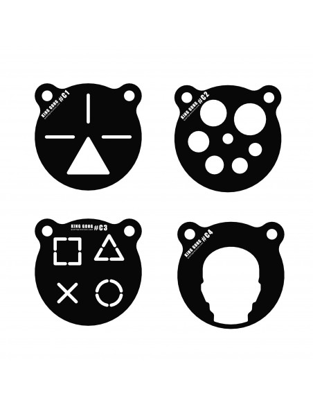 Set of 4 stencils types C1 to C4 for gong 200V2 - KING GONG