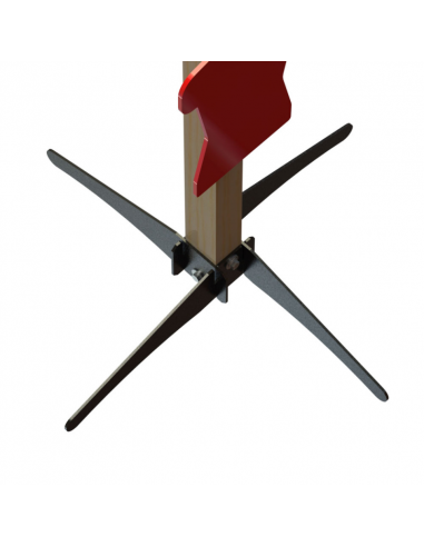 Cible de tir métallique Predator 10:15 sur pied ELITE600 - KING GONG