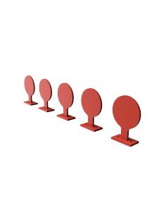 Set of 5 shooting gongs compatible with TAR 25 support - KING GONG