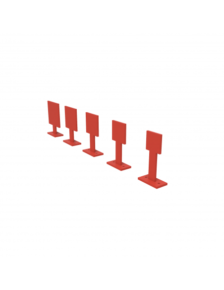 Set of 5 shooting gongs compatible with TAR 25 support - KING GONG