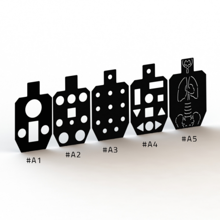 Set of 5 target stencils type A1 to A5 - KING GONG