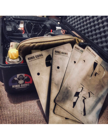 Set de 4 pochoirs Inox pour cible Predator - KING GONG