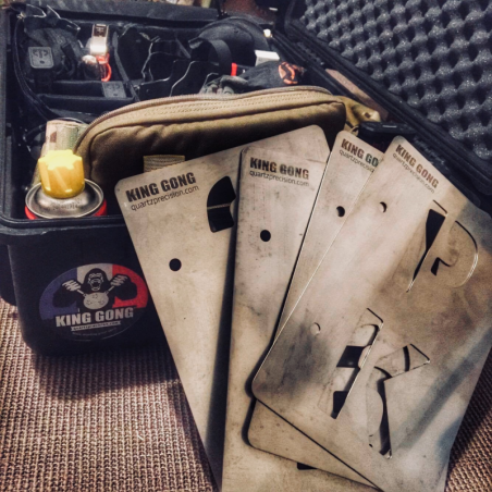 Set de 4 pochoirs Inox pour cible Predator - KING GONG