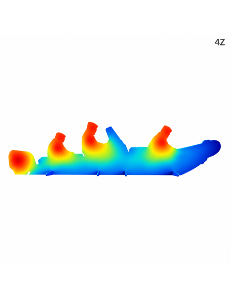 NARCO 240 Thermal 4Z — Illustration des zones de chauffe, pas une image thermique réelle.
