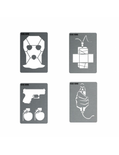 Set II de 4 pochoirs Inox pour cible Predator - KING GONG