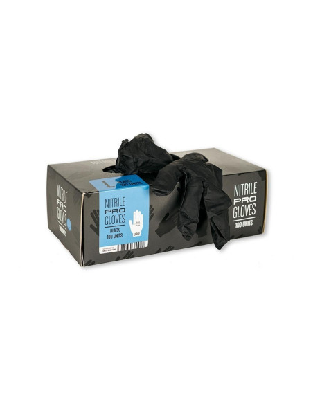 Gants nitrile noirs MTN taille L - Boîte de 100