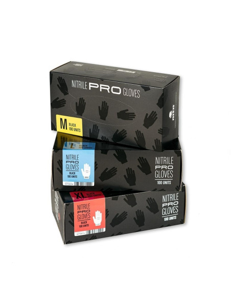 MTN Black Nitrile Gloves Size L, Box of 100