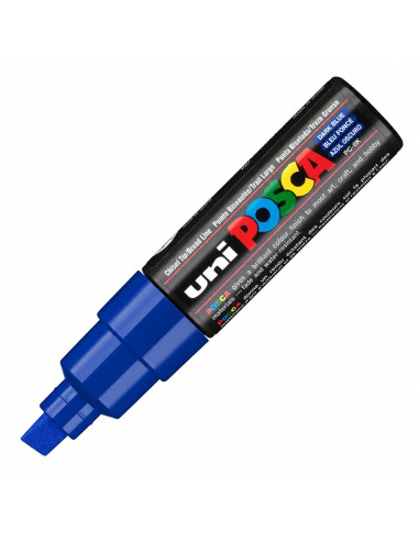 POSCA PC-8K Blue - 8 mm broad chisel Paint Marker
