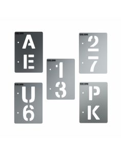 Set of 5 stainless steel stencils special target 150mm - KING GONG